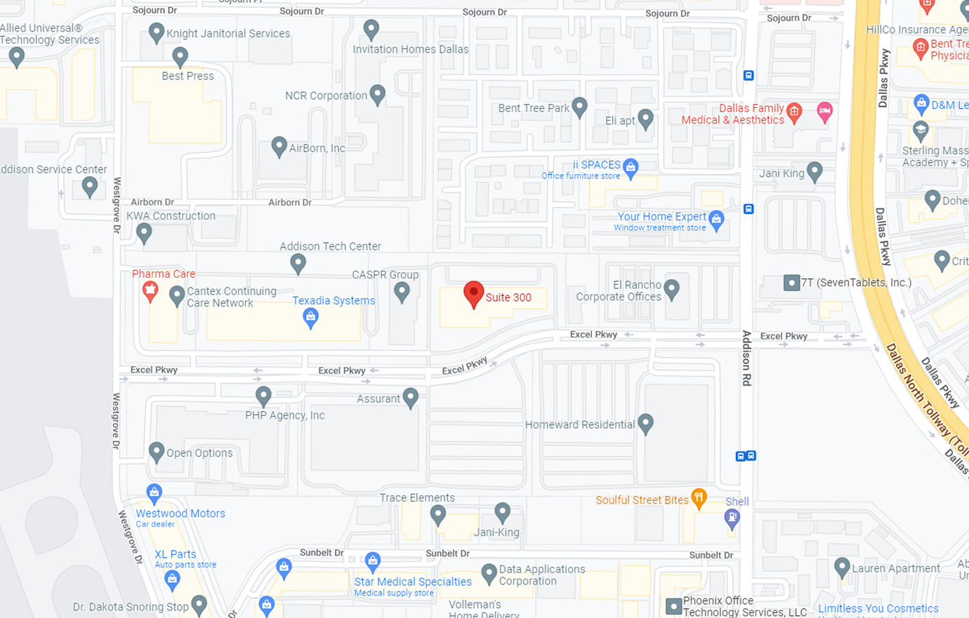Google Map Directions To Our Dallas Location